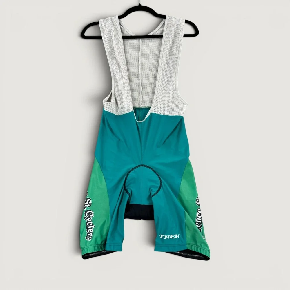 Body Torque Mens Clarence St Cyclery Cycling Bib Shorts Pads Teal Green M *FLAW